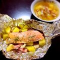 実希ちょ's cooksnap of when they made 鮭のホイル焼き☆じゃがガーリックバター.