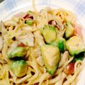 む〜ぴぃ's cooksnap of when they made アボカドときのこのチーズクリームパスタ☆.
