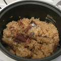 Bランチ★'s cooksnap of when they made 楽ﾁﾝ!!　さんま缶の炊き込みごはん★.