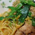 光る星☆彡's cooksnap of when they made 豚バラとネギの醤油仕上げ焼きそば.