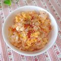 JEWEL♡'s cooksnap of when they made 離乳食　完了期　トマトと卵のチャーハン.