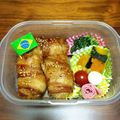 アルフ24da's cooksnap of when they made 肉巻きおにぎりエノキ入☆ガッツリ弁当に◎.