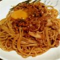 LoveVegas's cooksnap of when they made ＊豚キムチ納豆パスタ＊.