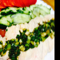 ゆーたんえーたんママ's cooksnap of when they made 蒸し鶏＆野菜のネギソースかけ.