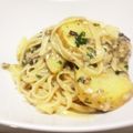虹のこぶた's cooksnap of when they made 生バジルとじゃがいものパスタ.