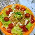 ちゃまねこ's cooksnap of when they made 朝食に栄養たっぷり♪ツナ納豆の豆腐サラダ.