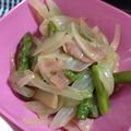 ひろカ's cooksnap of when they made アスパラと玉ねぎのバター炒め.