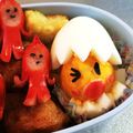 だいさきゆう's cooksnap of when they made 簡単♪うずらの卵でひよこちゃん♡キャラ弁.