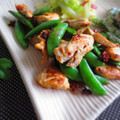 まろんかふぇ's cooksnap of when they made さやえんどうと鶏肉の炒めもの.