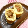 シャンプーハット's cooksnap of when they made お弁当❀煮物や金平のリメイク卵焼き.
