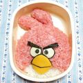 シャンプーハット's cooksnap of when they made 簡単キャラ弁☆アングリーバード①レッド.
