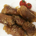 ぴぃちゃん1202's cooksnap of when they made エリンギ と 長芋 の肉巻き.