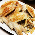 mii9171's cooksnap of when they made 【農家のレシピ】手羽先とエリンギの塩焼き.
