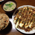 yqmqyvki's cooksnap of when they made めちゃ安簡単！もやしとネギのお好み焼き.