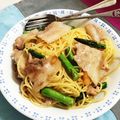 ちゅうぐらいのミィ's cooksnap of when they made 簡単♪アスパラと豚肉のペペロンチーノ.