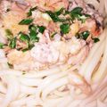 す1222's cooksnap of when they made 冷製鮭缶うどん.