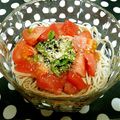 miwaco68's cooksnap of when they made ＊トマトと大葉の胡麻ぽん和え＊.