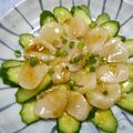 Haru Haru's cooksnap of when they made ほたてのカルパッチョ☆わさびソース添え.