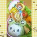 にゃにゃｍａｍａ's cooksnap of when they made キャラ弁♡かえるコリラとキトリ♬梅雨に.
