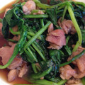 のえる流星群's cooksnap of when they made 鶏肉とほうれん草の炒め物.