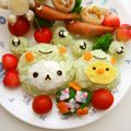puniＫ's cooksnap of when they made キャラ弁♡かえるコリラとキトリ♬梅雨に.