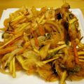 ひよみみ's cooksnap of when they made 春の幸せ✿絹サヤと新タマ๑かき揚げ♪.