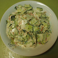 愛し合う猪と熊's cooksnap of when they made キュウリと大根のカニカマわさびマヨ和え.
