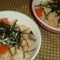 ++よつば++'s cooksnap of when they made ボリュームたっぷりかしわ飯.