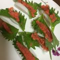 おちまち419's cooksnap of when they made おつまみにも！かまぼこのしそと明太子挟み.