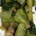 ミスターＢoo's cooksnap of when they made 豚とチンゲン菜のオイスターソース炒め.