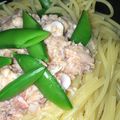 す1222's cooksnap of when they made 絹さやとツナのスパゲティー.