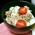 キャシーキャサリン's cooksnap of when they made 簡単★きゅうりトマトツナのサラダ.