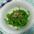 Ｋカジュカジュ's cooksnap of when they made 即席！お弁当に！ピーマンの和え物.