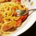 サトモユリア's cooksnap of when they made 生トマトのアマトリチャーナ風パスタ.