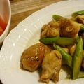 nyanconya's cooksnap of when they made 鶏モモ肉とアスパラの甘辛バター炒め.
