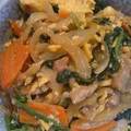 はる５２１'s cooksnap of when they made 豚ばら肉とほうれん草と玉子炒め.