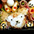 ももちびママ's cooksnap of when they made ダッフィー＆シェリーメイ キャラ弁.