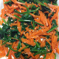 ☆★あーこ★☆'s cooksnap of when they made 簡単！　ほうれん草＆人参のゴマ和え.
