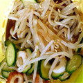 stsxxxkor's cooksnap of when they made もやし、ｷｭｳﾘ、ちくわの和え物.