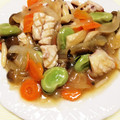 hihiroro's cooksnap of when they made イカとしめじ＆我が家のお豆の塩炒め.