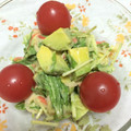 まりんごっこ's cooksnap of when they made アボカドと水菜のサラダ☆カニカマ和え♪.