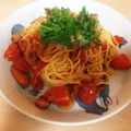Umeumechan's cooksnap of when they made 簡単＊フレッシュトマトとツナのパスタ.