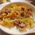 ☆なれ☆'s cooksnap of when they made 子供も食べられる!!豚キムチ～の卵とじ.
