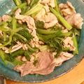 プチプチポン's cooksnap of when they made 豚肉とカブの葉炒め.