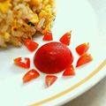 ｋｏｕｋｉ⭐'s cooksnap of when they made 【お皿アート】プチトマトでお日様.