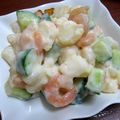 CKちゃん's cooksnap of when they made 海老の彩りサラダ♪スイートチリマヨソース.