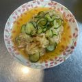 Okecchan's cooksnap of when they made 新たまツナきゅうり和え.