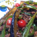 ぽちゃりっと's cooksnap of when they made ナスとピーマンと挽き肉のオイスターソース炒め.