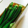 YU-ZEN's cooksnap of when they made ＊おつまみに＊オクラのお浸し＊.
