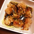 roselinoa's cooksnap of when they made 揚げ物をヘルシーに♪鶏の甘酢あんかけ.